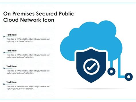 On Premises Secured Public Cloud Network Icon | Presentation Graphics ...