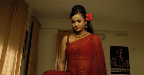 Tanu Roy Red Transparent Saree | Hot Saree Pics