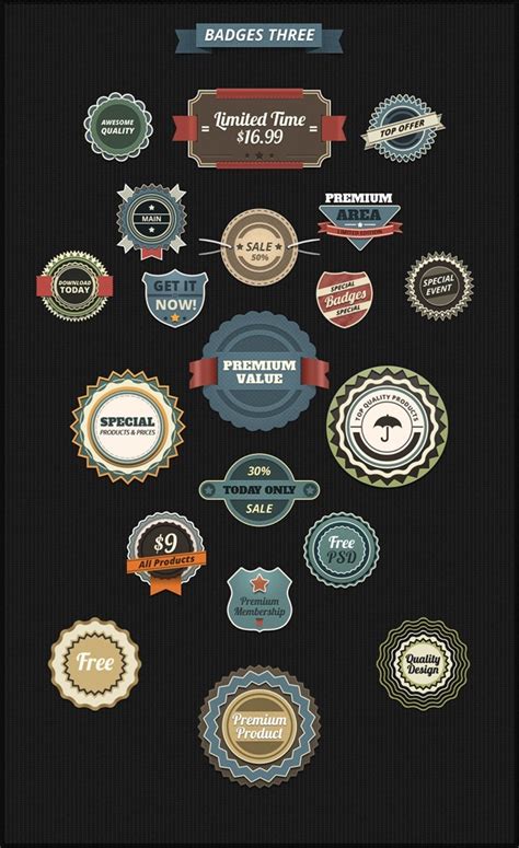 PSD Badges