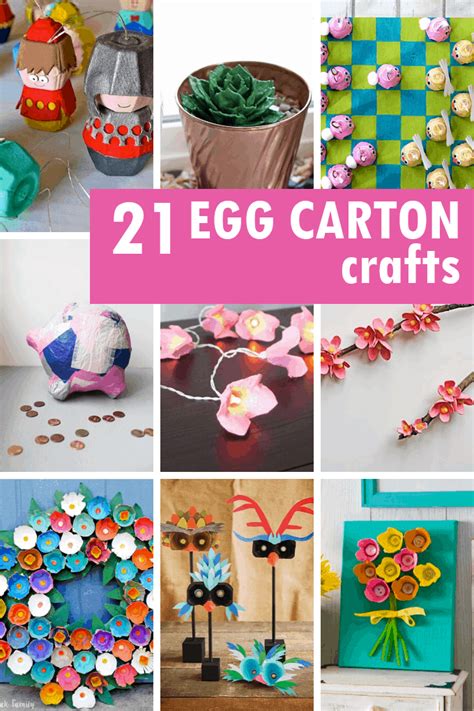 Egg carton crafts for kids and adults, upcycle Easter egg cartons!