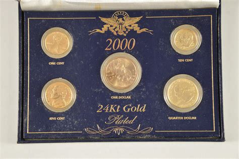 Historic Coin Collection - 24 Karat Gold Plated 2000 Set Nicely Packed ...