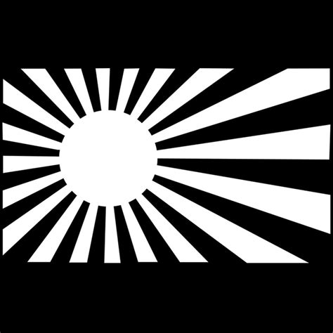 Japanese Rising Sun Flag Decal Car Bumper Window Laptop Truck Vinyl ...