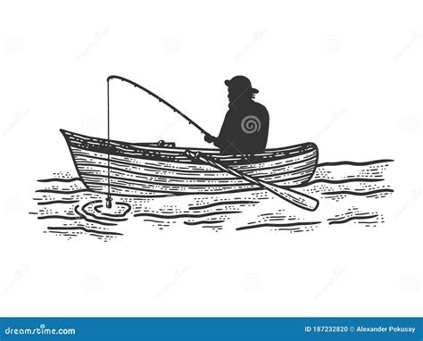 Fisherman Sketch Vector Illustration | CartoonDealer.com #65681834