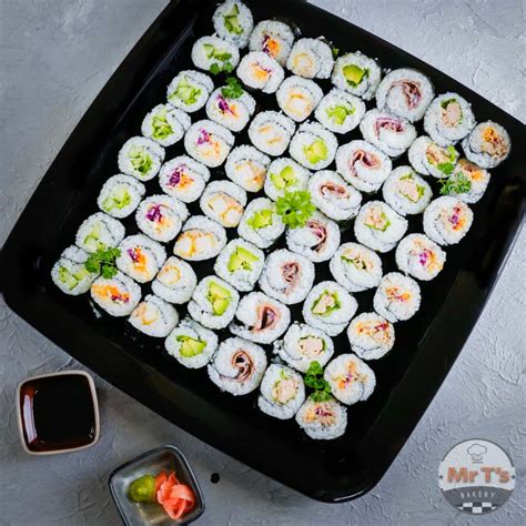 Maki Sushi Rolls Platter - 56 pieces/platter - Mr T's Bakery