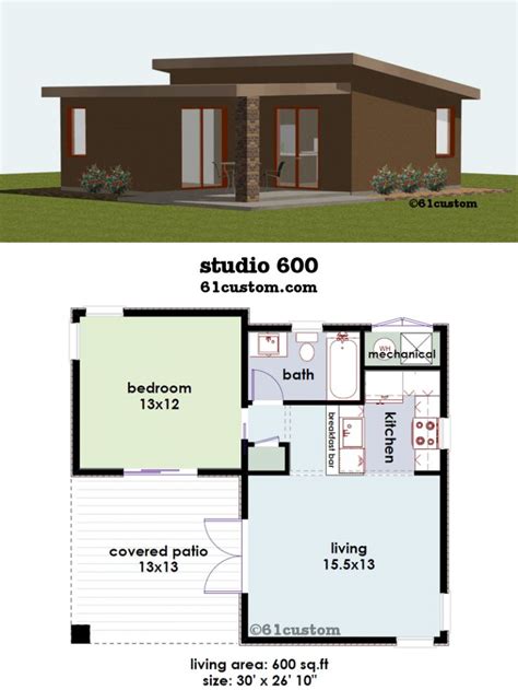 Guest House Plans Free - Small Modern Apartment