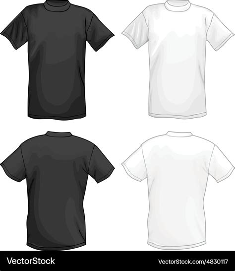 White and black t-shirt design template Royalty Free Vector