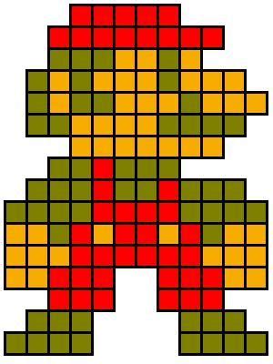 8 Bit Mario Colored Grid by TheInsanePoet | 8 bit, Cross stitch ...