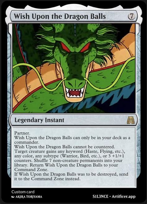 Wish Upon the Dragon Balls. Is this balanced at all? : r/custommagic