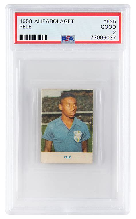 1958 Alifabolaget #635 Pele Rookie Card - PSA GOOD 2 | RR Auction