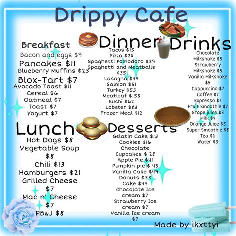 Bloxburg Menu - Bloxburg Menu - Roblox / Cooking is one of the ten ...