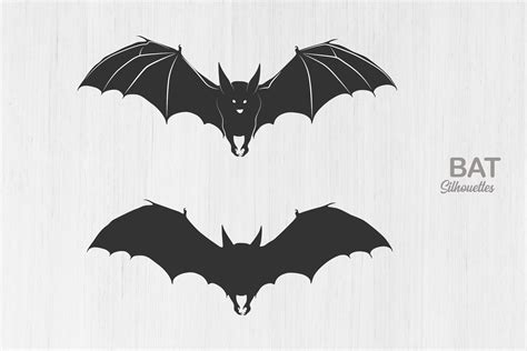 Bat Silhouette, Bats Icon, Halloween Bat Graphic by Design_Lands ...