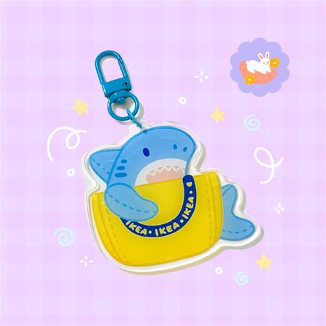 BLAHAJ IKEA Shark Fan Art • 2.5” Acrylic Keychain | pomelo paints co ...