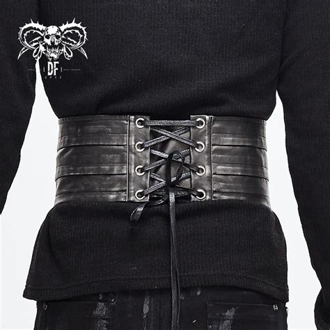 'Laying Down The Law' Punk Metallic Faux Leather Belt – DevilFashion ...