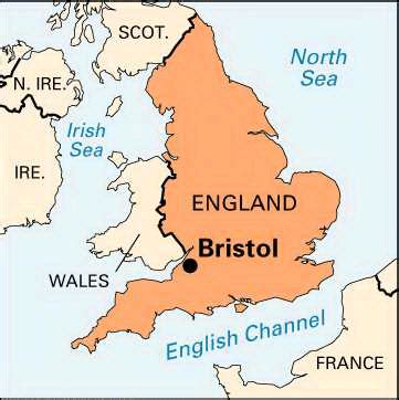 Map of Bristol, England - Physical Science