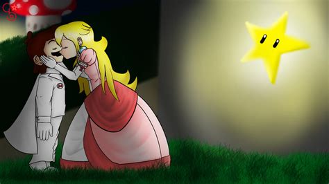 Drawing Demo 44 - Mario and Peach Kiss by GOStarDreams on DeviantArt