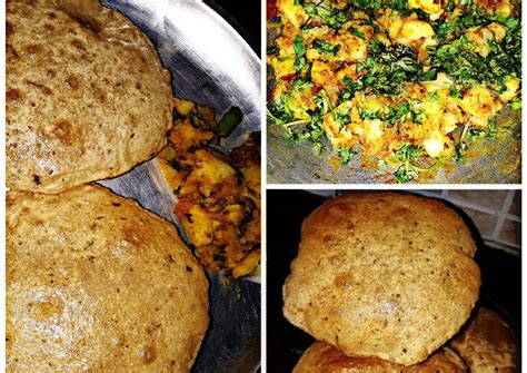 Puri and aloo sabzi Recipe by DrKhushboo Bansal - Cookpad