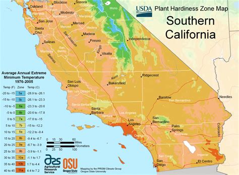 Southern California Plant Hardiness Growing Zones | Info On - Usda ...