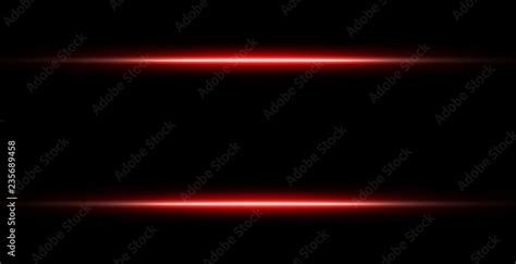 Neon Red Lights Line Frame Isolated On Black Background. Vector ...