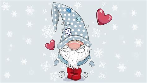 Cutest Gnome, elf, gnome, adorable, corazones, cute, Valentines Day ...