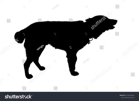 Dog Barking Silhouette Isolated White Background Stock Photo (Edit Now ...