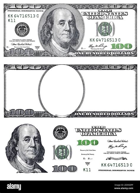 Printable Blank Dollar Bill Template