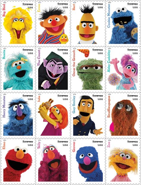 USPS to Release Sesame Street Stamps for Series' 50th Anniversary — See ...