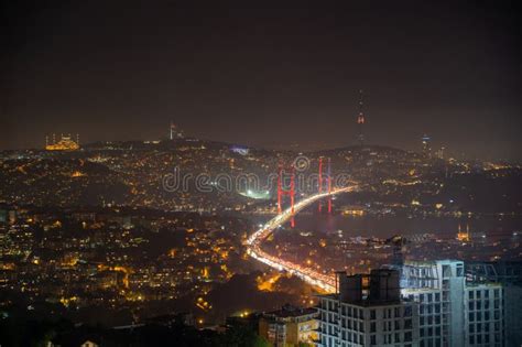 Istanbul Bosphorus and Bosphorus Bridge Panoramic View from ...