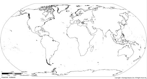 Continents Blank Map, World Continents Outline Map, Blank Map of ...