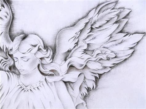 Angel Wing Pencil Drawing