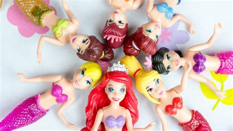 Disney Princess Ariel And Sisters Dolls Mermaid Dolls 7Pk ...