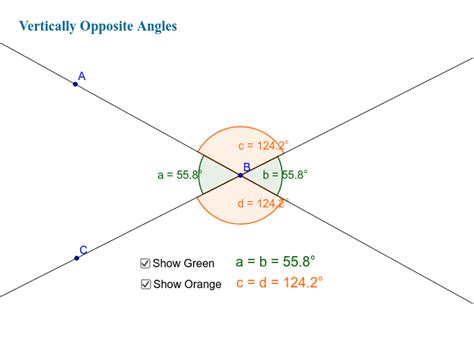 Vertically Opposite Angles Examples