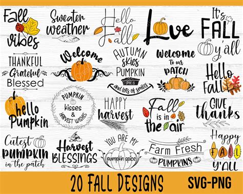 Fall SVG Bundle, Fall Quotes SVG, Autumn Svg, Hello Fall Svg, Pumpkin ...