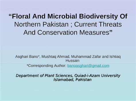 (PPT) Biodiversity and conservation in Pakistan - DOKUMEN.TIPS