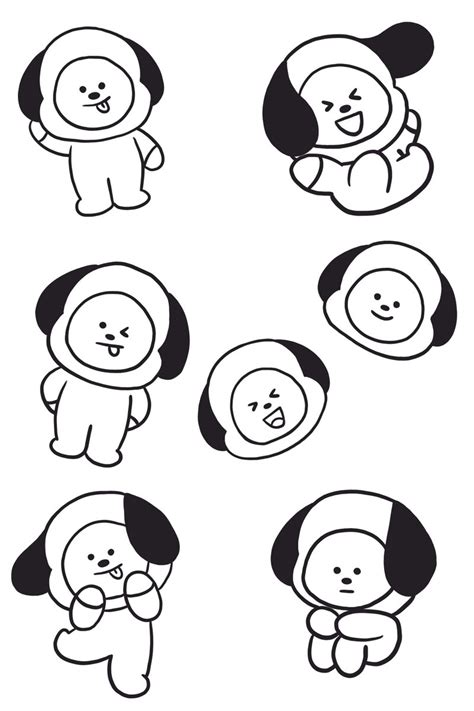 Coloring Page Bt21 Bt21 Coloring Pages Pencil Drawing Xcolorings | Porn ...