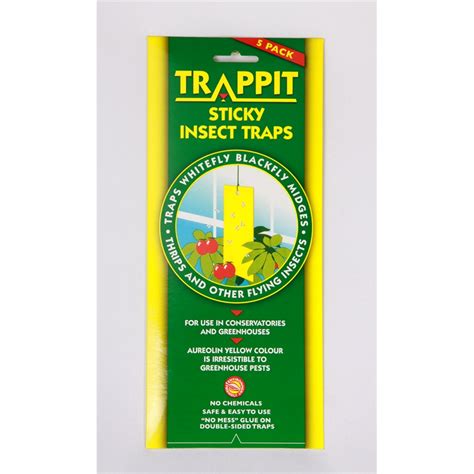 Trappit Yellow Sticky Insect Garden Trap - 5 Pack | Bunnings Warehouse