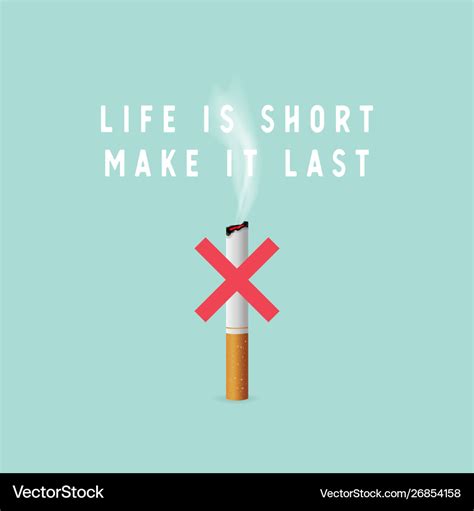 Inspiring quotes about quitting smoking Royalty Free Vector