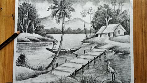 Easy Pencil Sketch Scenery Online Discount, Save 53% | jlcatj.gob.mx