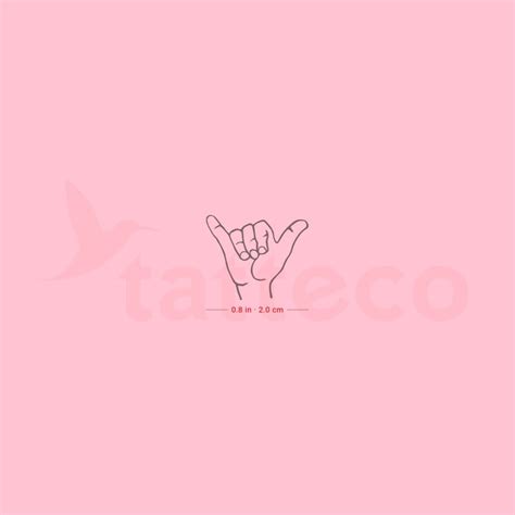 Shaka Sign Semi-permanent Tattoo set of 2 - Etsy