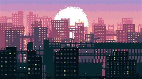 Pixel Art Wallpaper City - 1920x1080 Wallpaper - teahub.io