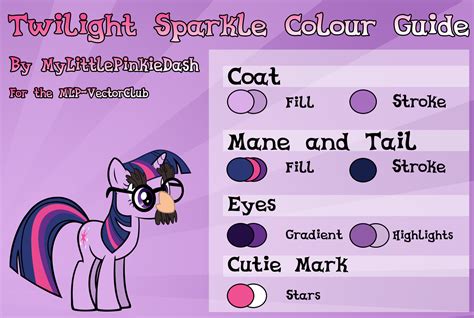 Twilight Sparkle Colour Guide by Atmospark on DeviantArt