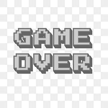 Game Over Pixel Vector Design Images, Pixelate Game Over Word Text ...