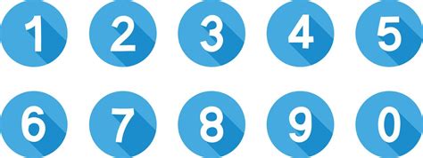 Numbers icon set on white background. 8469437 Vector Art at Vecteezy