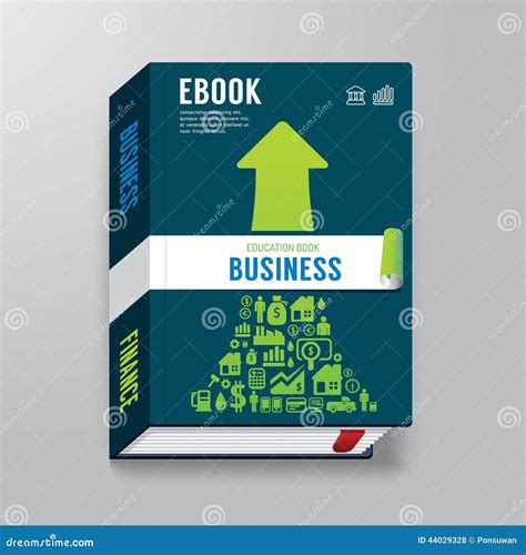 Book Cover Business Design Template E-Book. Stock Vector - Image: 44029328