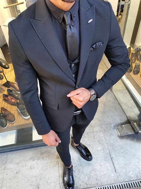 Buy Black Slim Fit Suit by GentWith.com with Free Shipping