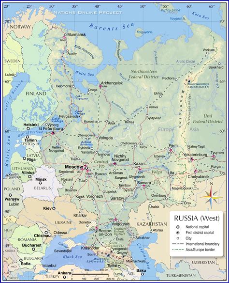 Map of European Russia - Nations Online Project