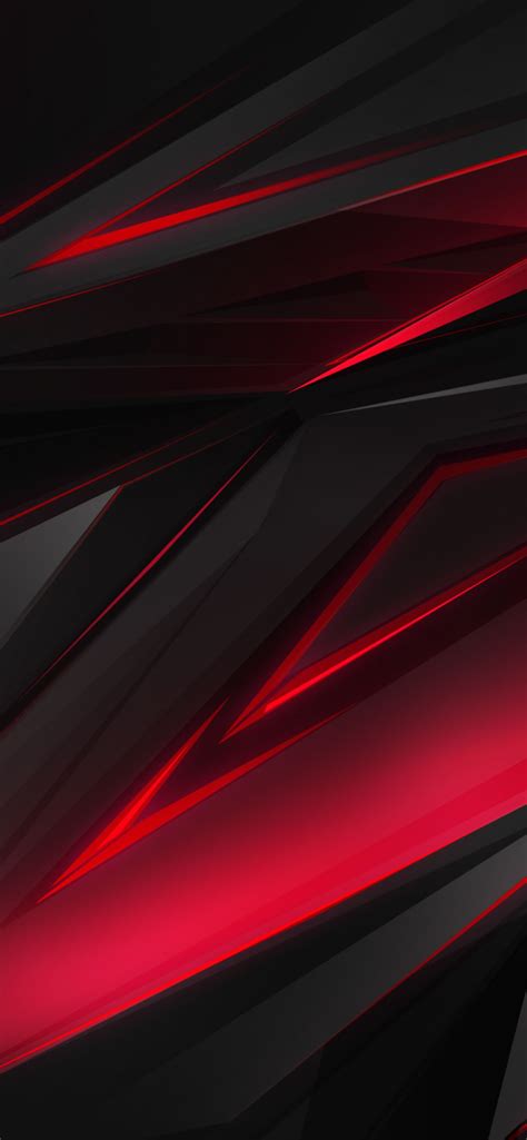 Polygonal Abstract Red Dark Wallpaper