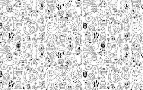 10+ High Resolution Doodle Art Wallpaper Black And White Background