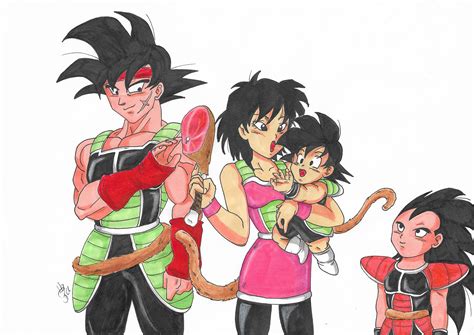 Dragonball Goku's Family Bardock, Gine and Radditz