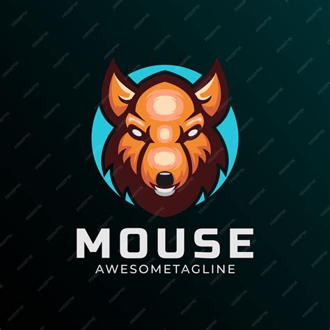 Premium Vector | Mouse illustration logo design