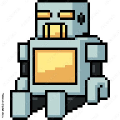 vector pixel art toy robot Stock Vector | Adobe Stock